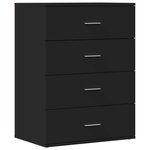 vidaXL Buffets 2 Pièces noir 60x39x80 cm bois d’ingénierie
