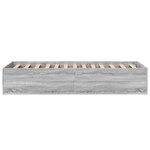 vidaXL Cadre de lit sonoma gris 100x200 cm bois d'ingénierie