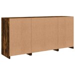 vidaXL Buffet avec lumières LED chêne fumé 142 5x37x67 cm