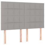 vidaXL Sommier à lattes de lit avec matelas Gris clair 140x190cm Tissu