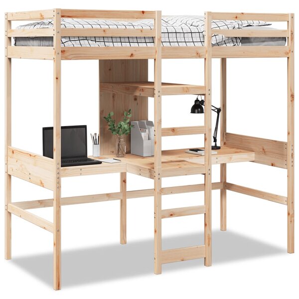 vidaXL Cadre de lit superposé sans matelas 90x190cm bois de pin massif