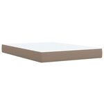 vidaXL Sommier à lattes de lit avec matelas Cappuccino 140x190 cm