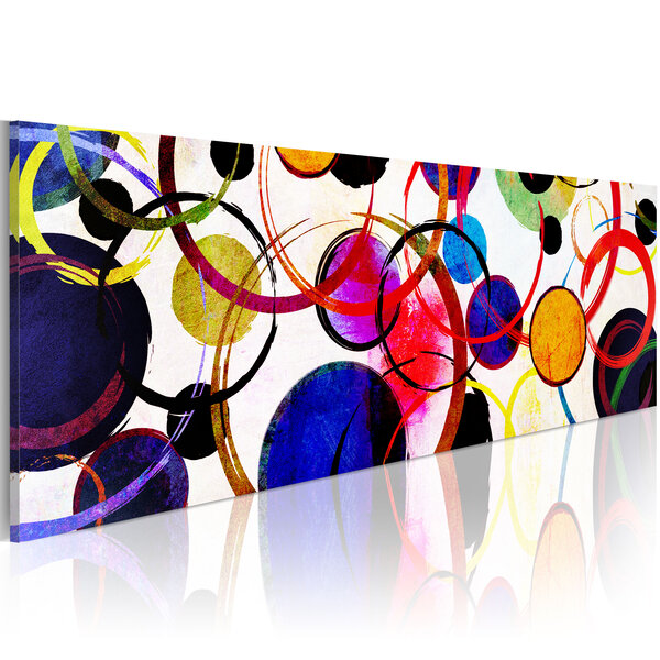 Tableau - rainbow circles l x h en cm 150x50