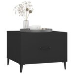 vidaXL Tables basses avec pieds en métal 2 Pièces Noir 50x50x40 cm