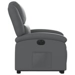 vidaXL Fauteuil inclinable électrique gris similicuir