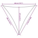 vidaXL Voile d'ombrage 160 g/m² Anthracite 3x3x3 m PEHD