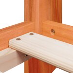 vidaXL Lit superposé avec toit cire marron 90x200cm bois de pin massif
