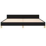 vidaXL Cadre de lit avec tête de lit Noir 200x200 cm Tissu