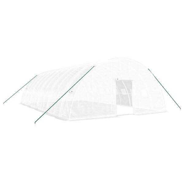 vidaXL Serre avec cadre en acier blanc 60 m² 10x6x2 85 m