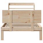 vidaXL Cadre de lit avec tête de lit 90x200 cm bois de pin massif