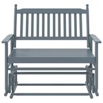 vidaXL Banc balancelle gris 118x70x104 5 cm bois massif de peuplier