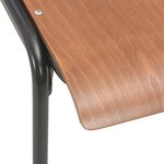 vidaXL Chaises à manger lot de 4 marron contreplaqué solide et acier