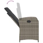 vidaXL Ensemble à manger de jardin 5 Pièces avec coussins Gris