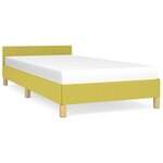 vidaXL Cadre de lit avec tête de lit Vert 80x200 cm Tissu