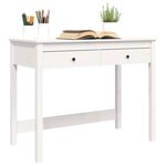 vidaXL Bureau avec tiroirs Blanc 100x50x78 cm Bois massif de pin