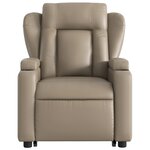 vidaXL Fauteuil inclinable de massage électrique cappuccino similicuir