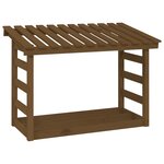 vidaXL Support de bois de chauffage Marron miel 108x64 5x78cm Bois pin