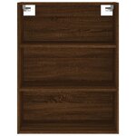 vidaXL Buffet haut Chêne marron 69 5x34x180 cm Bois d'ingénierie