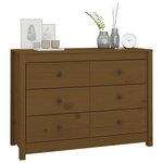 vidaXL Armoire latérale Marron Miel 100x40x72 cm Bois de pin massif