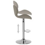 vidaXL Tabourets de bar lot de 2 gris clair velours
