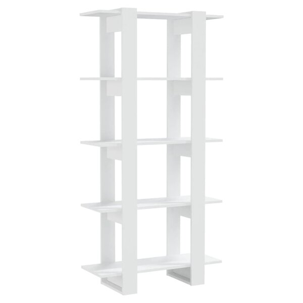 vidaXL Bibliothèque/séparateur de pièce blanc bois d'ingénierie