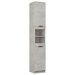 vidaXL Armoire de salle de bain gris béton 32x34x188 5 cm