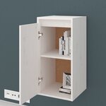 vidaXL Armoire murale Blanc 30x30x60 cm Bois de pin massif
