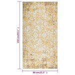 vidaXL Tapis à tissage plat d'extérieur 80x150 cm Jaune