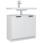 vidaXL Armoire salle de bain Blanc 64 5x33 5x59 cm Bois d'ingénierie