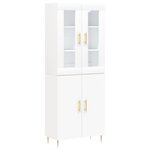vidaXL Buffet haut Blanc 69 5x34x180 cm Bois d'ingénierie
