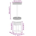 vidaXL Ensemble de bar de jardin 3 Pièces et coussins gris résine tressée
