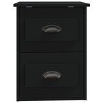 vidaXL Table de chevet murale noir 41 5x36x53 cm