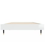 vidaXL Cadre de lit blanc brillant 75x190 cm bois d'ingénierie