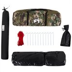 vidaXL Tente de pêche 5 personnes camouflage imperméable