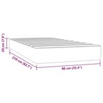 vidaXL Matelas de lit à ressorts ensachés 90x210x20 cm velours