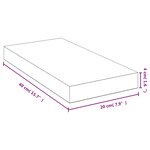vidaXL Étagère murale 40x20x4 cm bambou