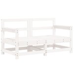 vidaXL Canapés d'angle de jardin 2 Pièces blanc bois de pin massif