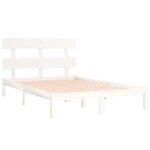 vidaXL Cadre de lit Blanc Bois massif 200x200 cm