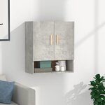 vidaXL Armoire murale Gris béton 60x31x70 cm Bois d'ingénierie