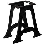 vidaXL Pied de table base 2 Pièces Base voûtée Cadre en A Fonte