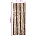 vidaXL Moustiquaire Beige et marron clair 56 x 185 cm Chenille