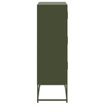 vidaXL Buffet vert olive 68 5x38 5x123 5 cm acier