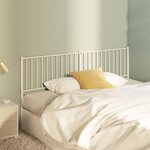 vidaXL Tête de lit métal blanc 180 cm