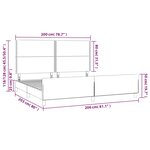 vidaXL Cadre de lit avec tête de lit Bleu foncé 200x200 cm Velours