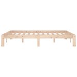 vidaXL Cadre de lit Bois de pin massif 140x190 cm