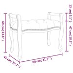 vidaXL Banc Gris foncé 80x45x60 cm Velours