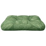 vidaXL Coussin de palette à motif de feuilles 60x61 5x10 cm tissu