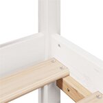 vidaXL Cadre de lit et tête de lit blanc 180x200 cm bois de pin massif