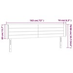 vidaXL Tête de lit avec oreilles Rose 183x16x78/88 cm Velours