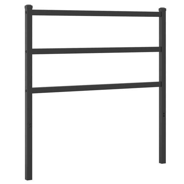 vidaXL Tête de lit métal noir 90 cm